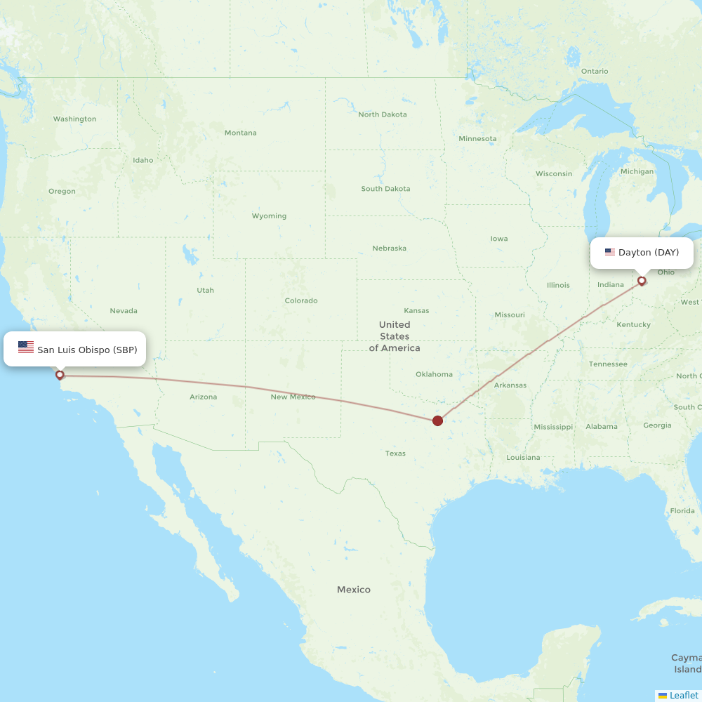 Flights From Dayton To San Luis Obispo Day To Sbp Flight Routes