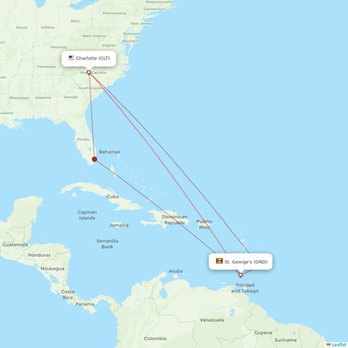 Flights From Charlotte To St. George's, Clt To Gnd - Flight Routes