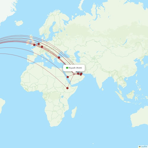 Flights from Riyadh to Dulles, RUH to IAD - Flight Routes