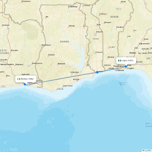 Air Cote D'Ivoire flights between Abidjan and Lagos