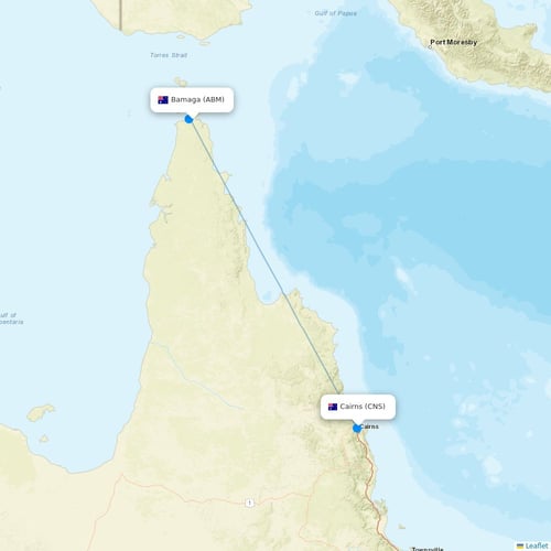Skytrans Airlines flights between Bamaga and Cairns