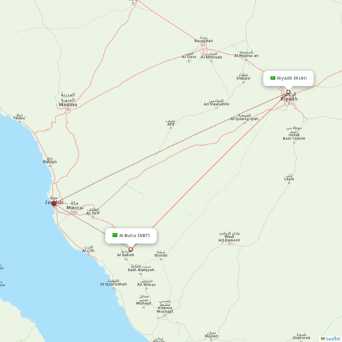 Flynas flights between Al-Baha and Riyadh
