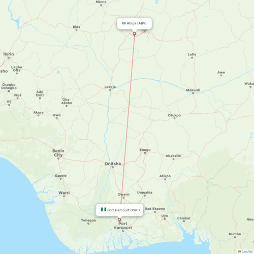 NextJet flights between Abuja and Port Harcourt