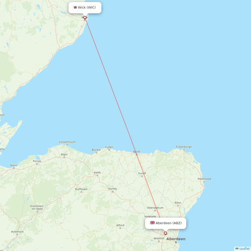 Eastern Airways flights between Aberdeen and Wick