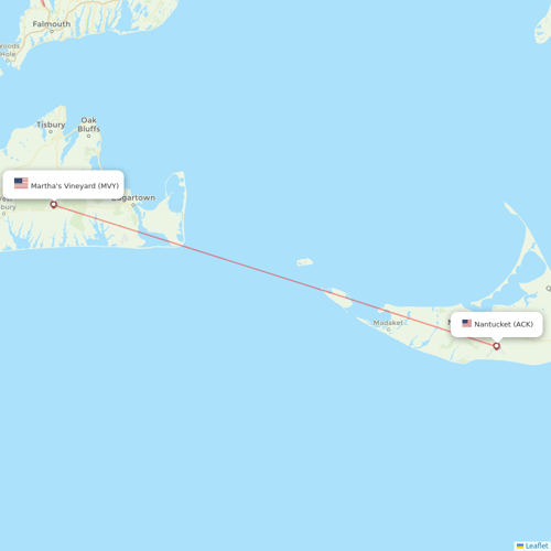 Cape Air flights between Nantucket and Martha's Vineyard