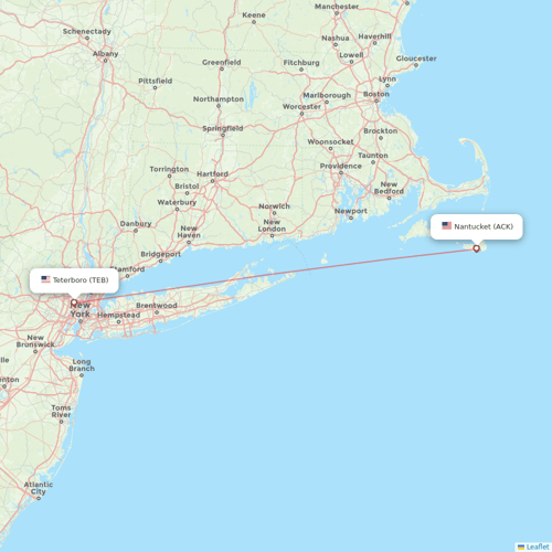 Tradewind Aviation flights between Nantucket and Teterboro