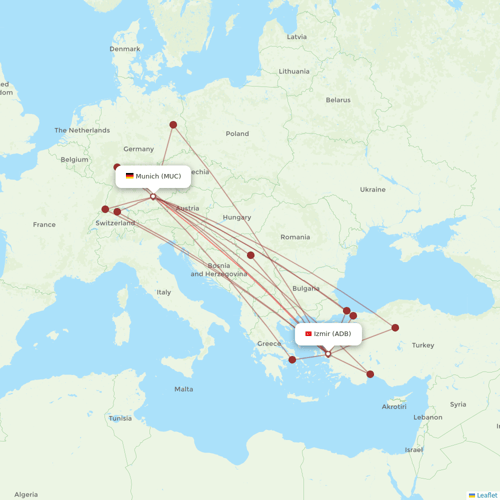 SunExpress flights between Izmir and Munich