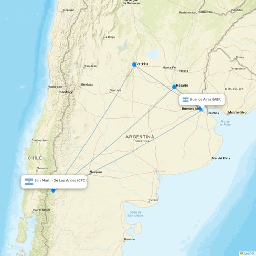 JetSMART flights between Buenos Aires and San Martin De Los Andes