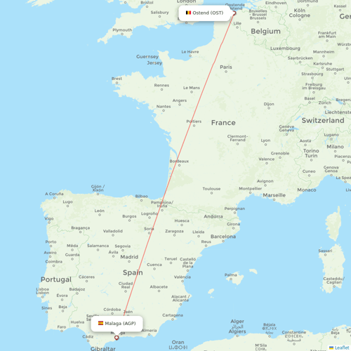 TUI Airlines Belgium flights between Malaga and Ostend