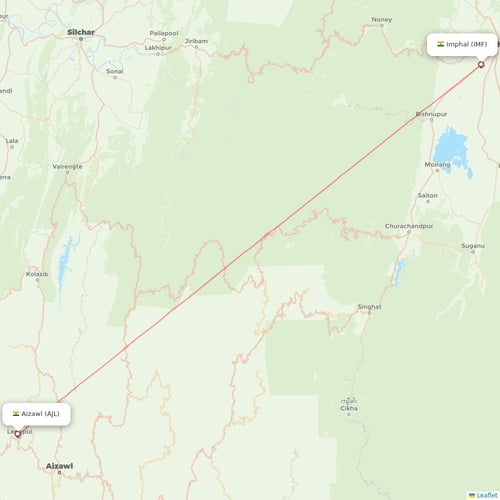 Air India flights between Aizawl and Imphal