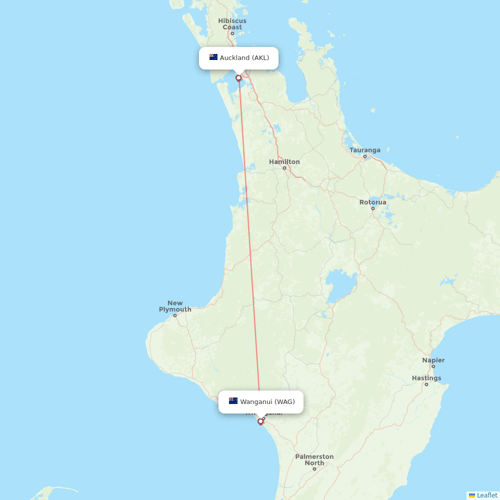 Air Chathams flights between Auckland and Wanganui