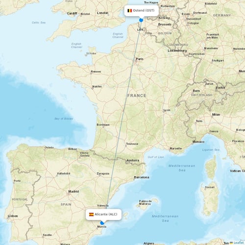 TUI Airlines Belgium flights between Alicante and Ostend