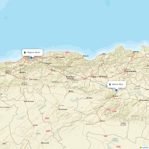 Air Algerie flights between Algiers and Batna