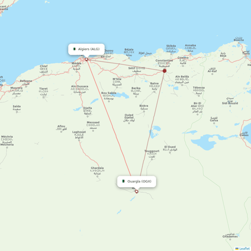 Air Algerie flights between Algiers and Ouargla