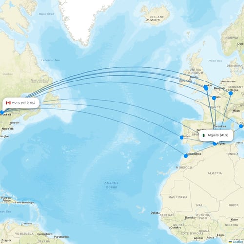 Air Algerie flights between Algiers and Montreal