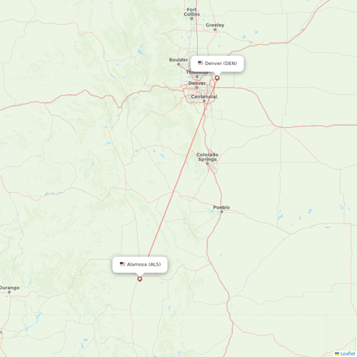 Key Lime Air flights between Alamosa and Denver
