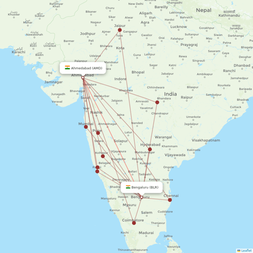 Starlight Airline flights between Ahmedabad and Bengaluru