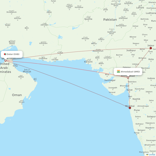 SpiceJet flights between Ahmedabad and Dubai