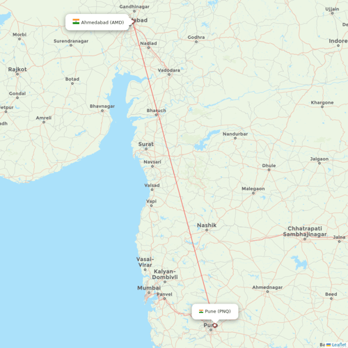 Air India flights between Ahmedabad and Pune