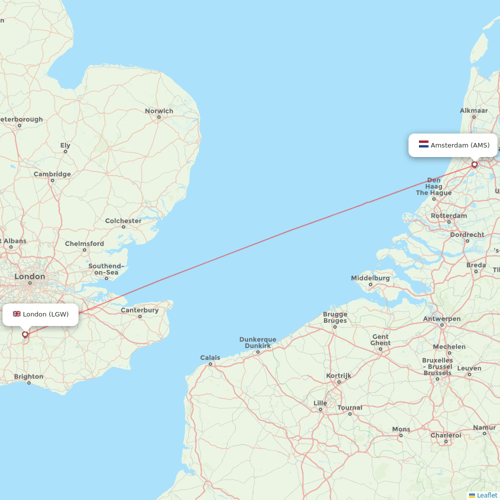 easyJet flights between Amsterdam and London