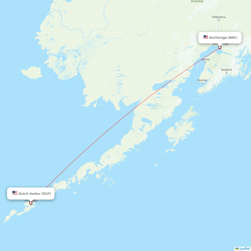 Ravn Alaska flights between Anchorage and Dutch Harbor