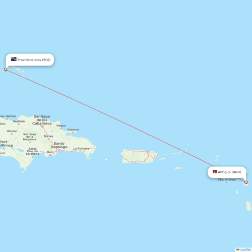 interCaribbean Airways flights between Antigua and Providenciales