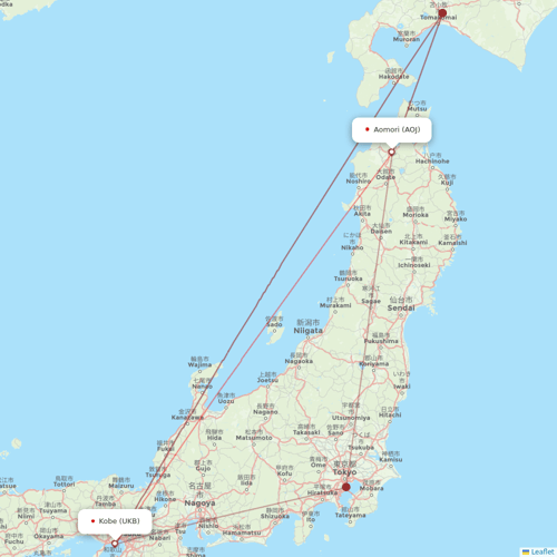 Fuji Dream Airlines flights between Aomori and Kobe