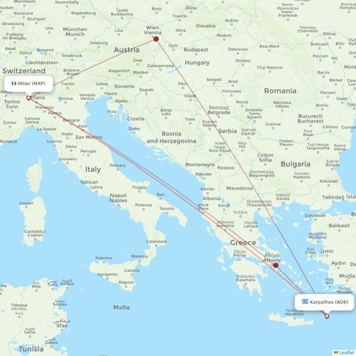 Neos flights between Karpathos and Milan
