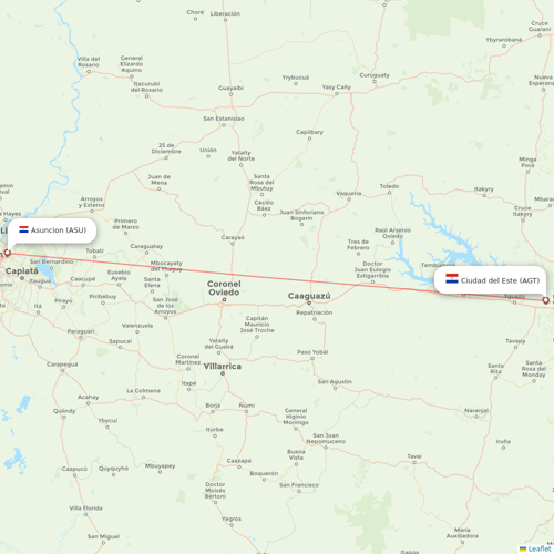 Silk Way Airlines flights between Asuncion and Ciudad del Este