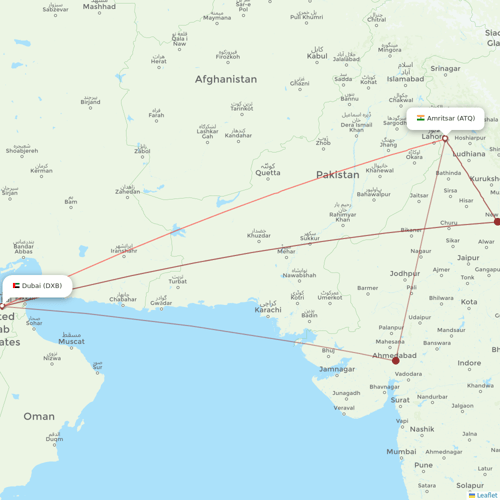 Air India Express flights between Amritsar and Dubai