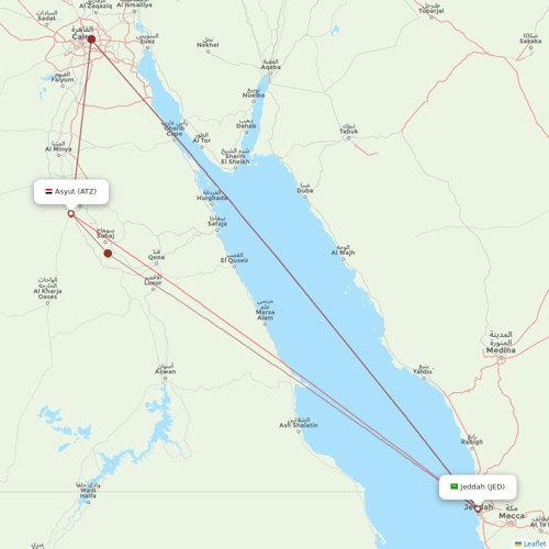 Air Cairo flights between Asyut and Jeddah