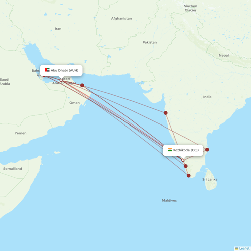 Air India Express flights between Abu Dhabi and Kozhikode