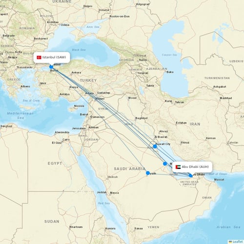 Air Arabia Abu Dhabi flights between Abu Dhabi and Istanbul