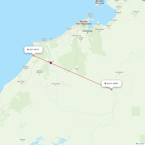 Malaysia Airlines flights between Bario and Miri