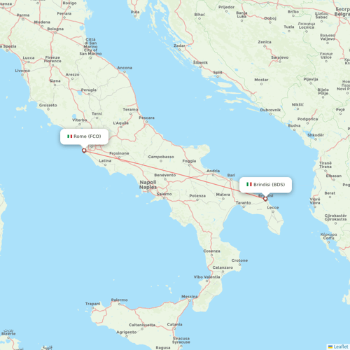 ITA Airways flights between Brindisi and Rome