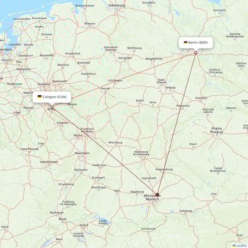 Eurowings flights between Berlin and Cologne