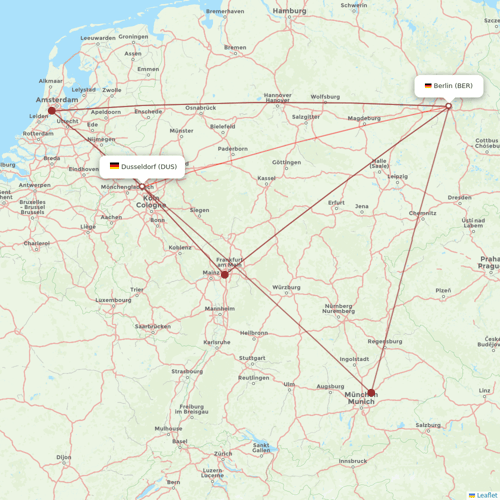 Eurowings flights between Berlin and Dusseldorf