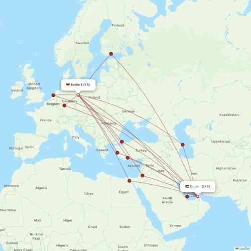 Condor flights between Berlin and Dubai