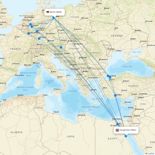 Air Cairo flights between Berlin and Hurghada