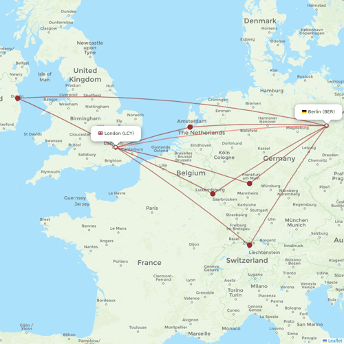 British Airways flights between Berlin and London