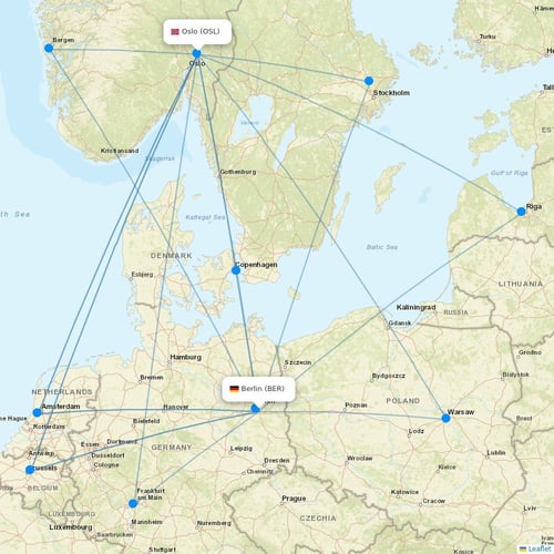 Norwegian Air flights between Berlin and Oslo