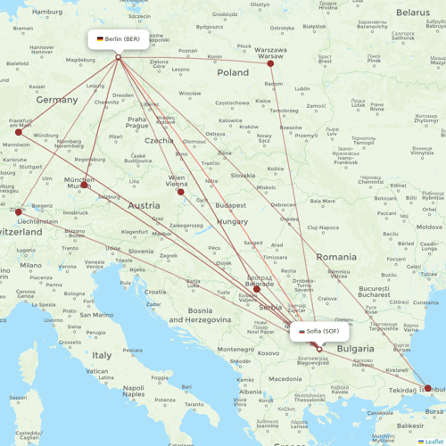 Bulgaria Air flights between Berlin and Sofia