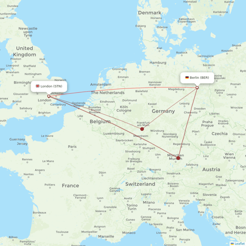 Ryanair flights between Berlin and London
