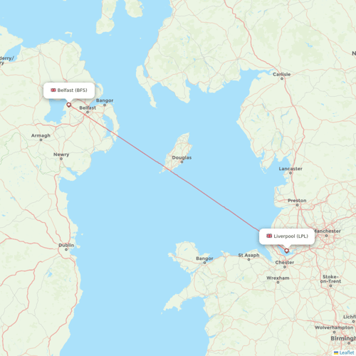 easyJet flights between Belfast and Liverpool