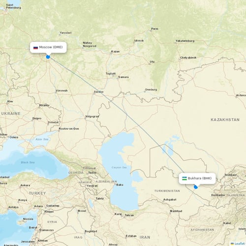 Taban Airlines flights between Bukhara and Moscow