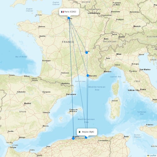 ASL Airlines France flights between Bejaia and Paris