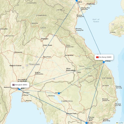 Thai Vietjet Air flights between Bangkok and Da Nang