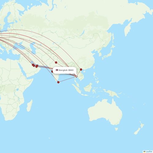 Thai Airways International flights between Bangkok and London