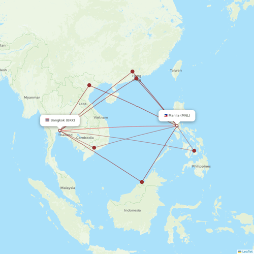 Cebu Pacific Air flights between Bangkok and Manila
