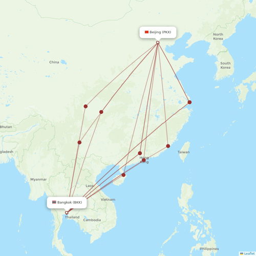 Thai Vietjet Air flights between Bangkok and Beijing